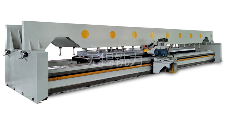 Double beam moving edge milling machine